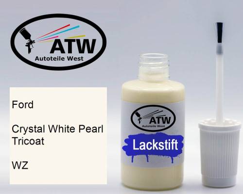 Ford, Crystal White Pearl Tricoat, WZ: 20ml Lackstift, von ATW Autoteile West.